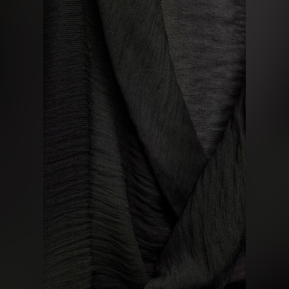 Zara NWT Small Structured Blouse Lantern Cuffed Sleeves Black Waist Tie - Picture 10 of 13